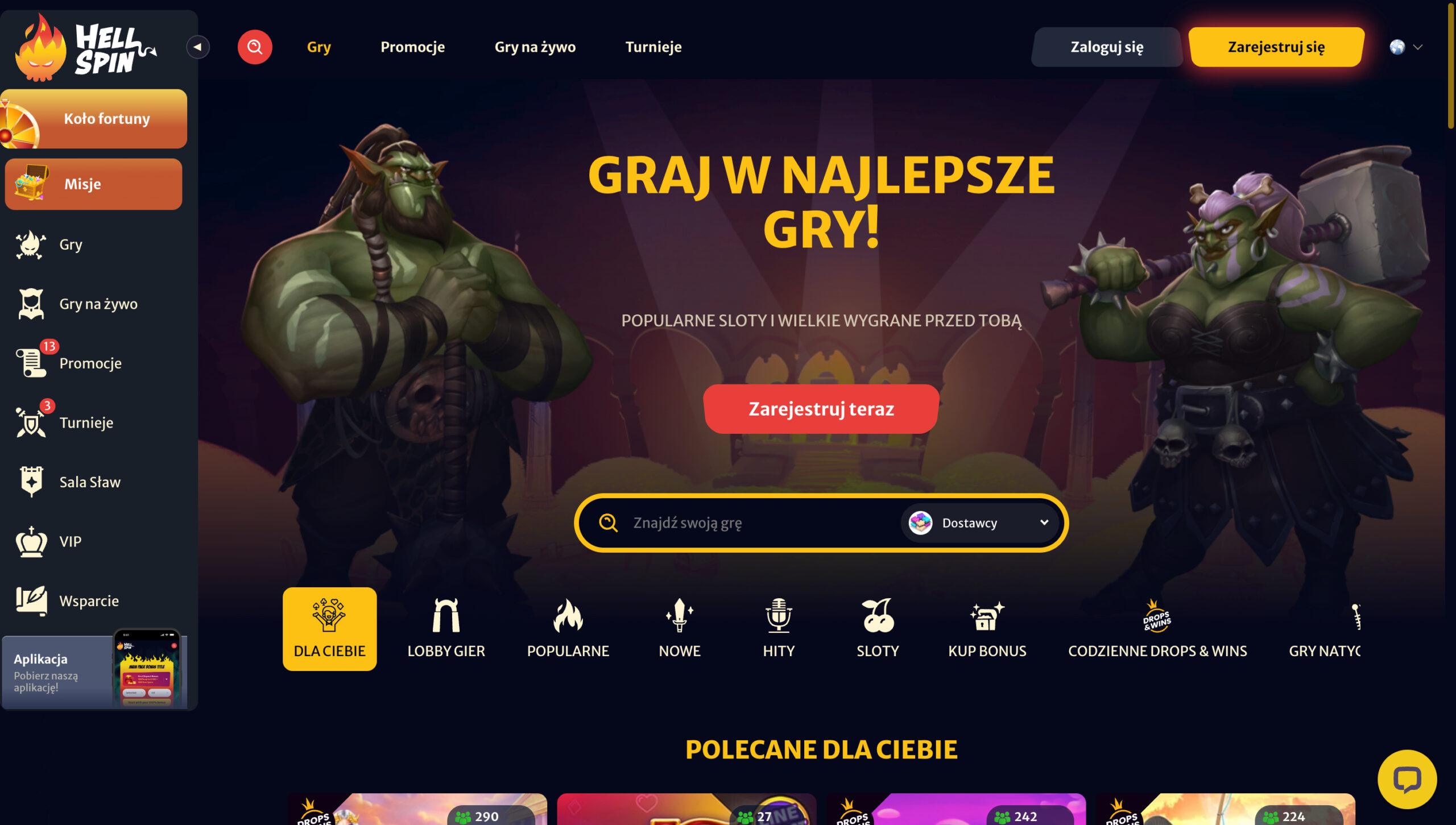 HellSpin Casino Screenshot