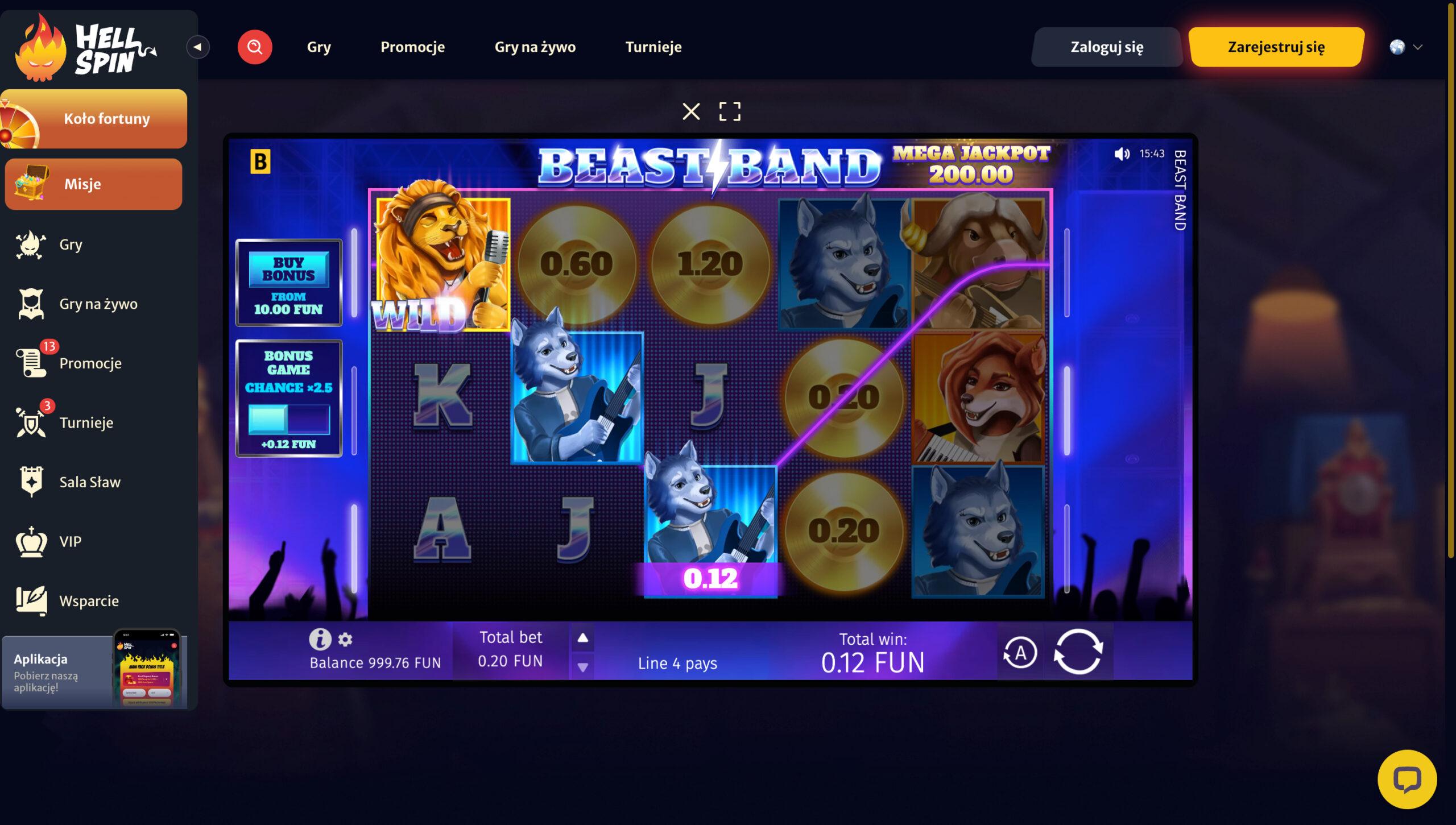 HellSpin Casino Screenshot