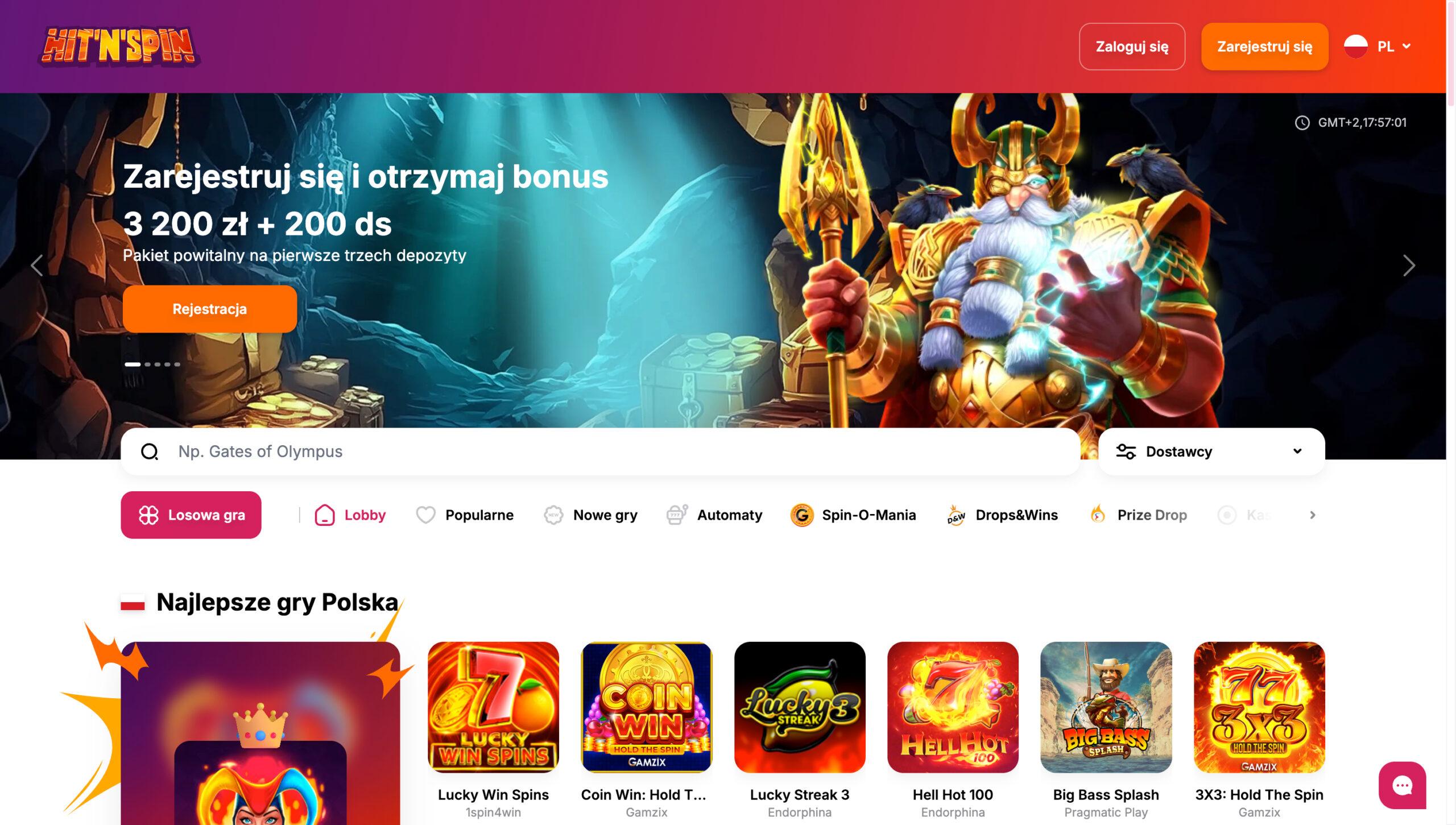 Hit'N'Spin Casino Screenshot