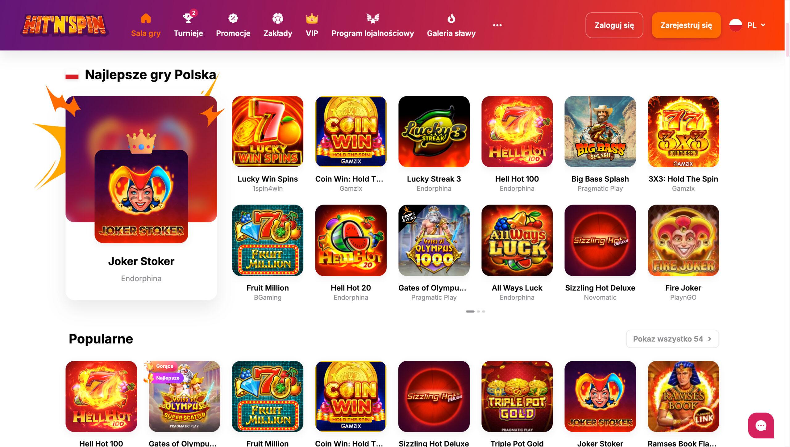 Hit'N'Spin Casino Screenshot