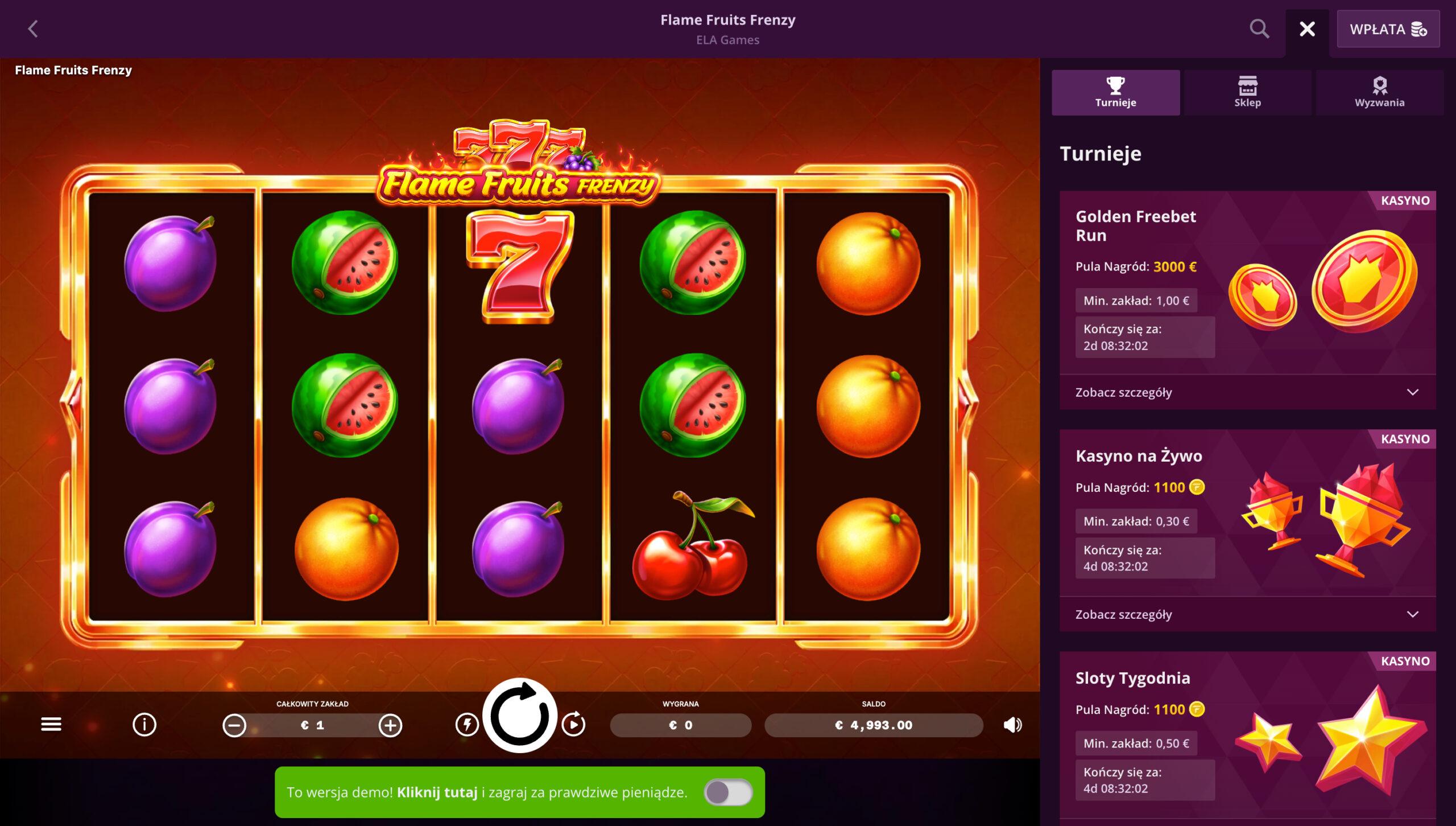 Malina Casino Screenshot