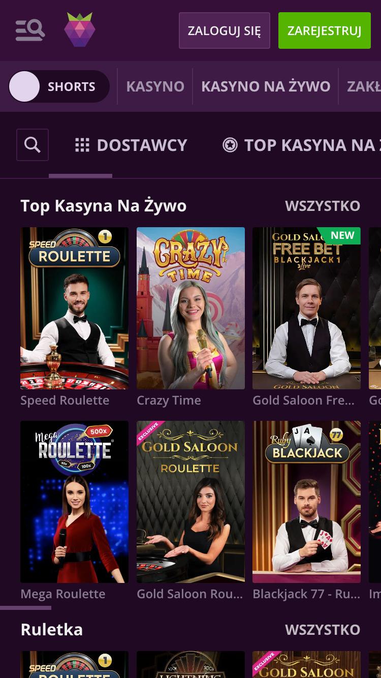 Malina Casino Screenshot