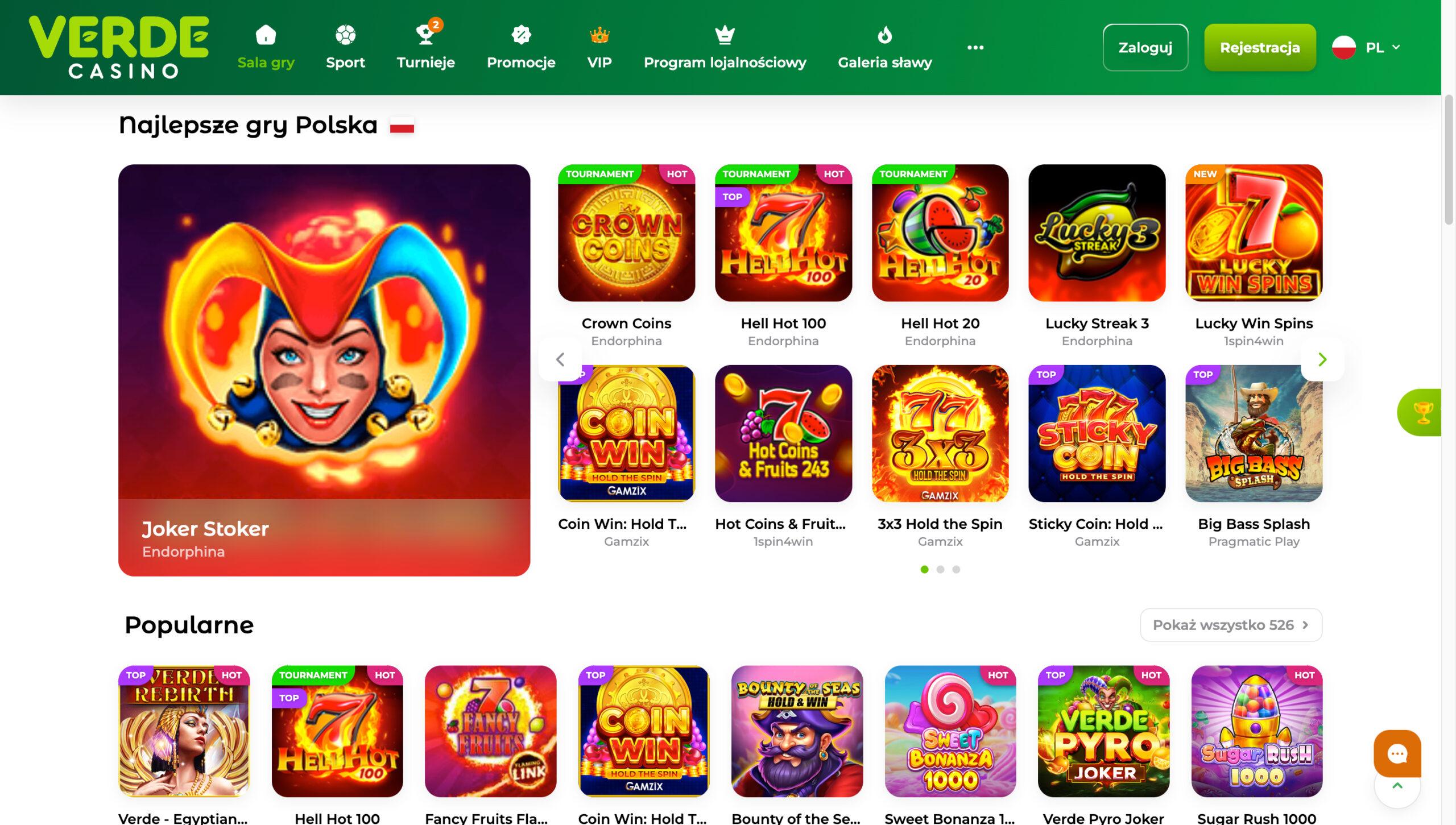 Verde Casino Screenshot