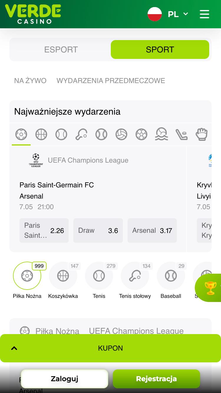 Verde Casino Screenshot