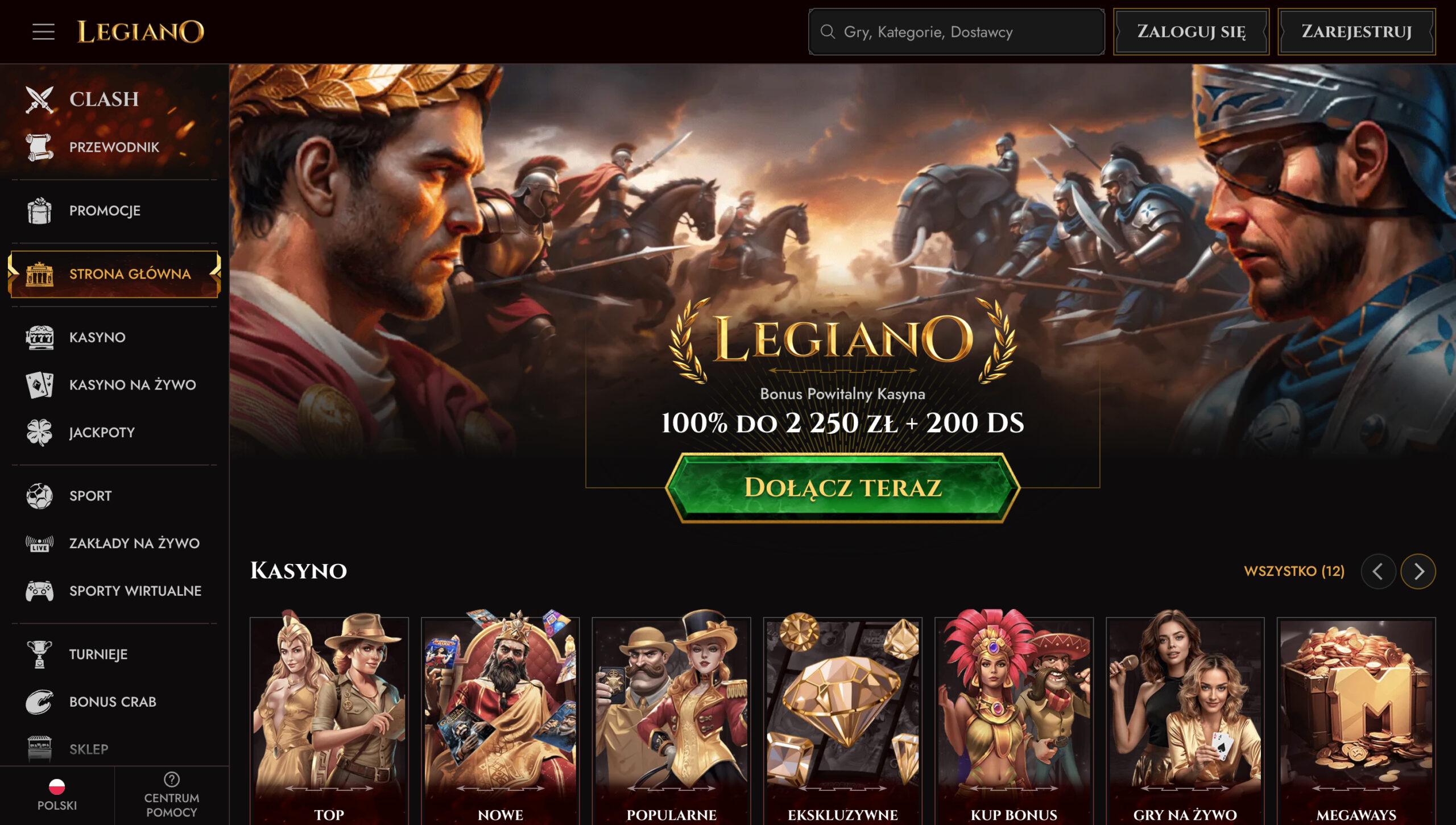 Legiano Casino Screenshot