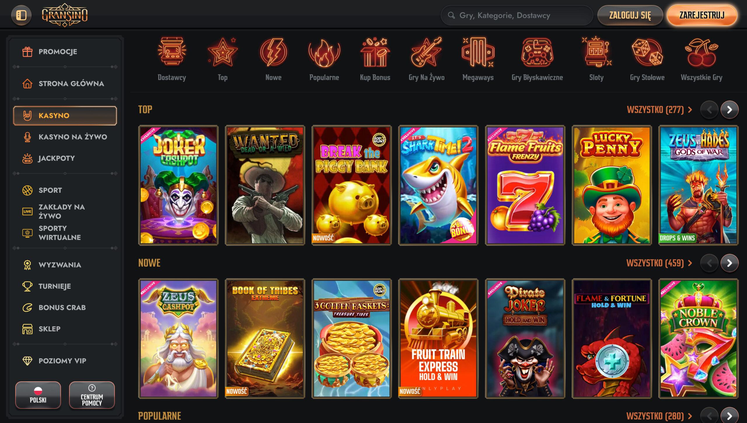 Gransino Casino Screenshot