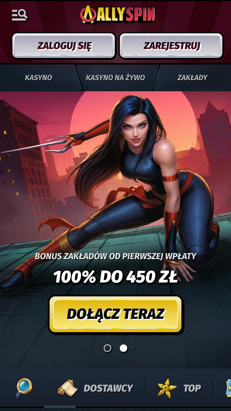 AllySpin Casino Screenshot