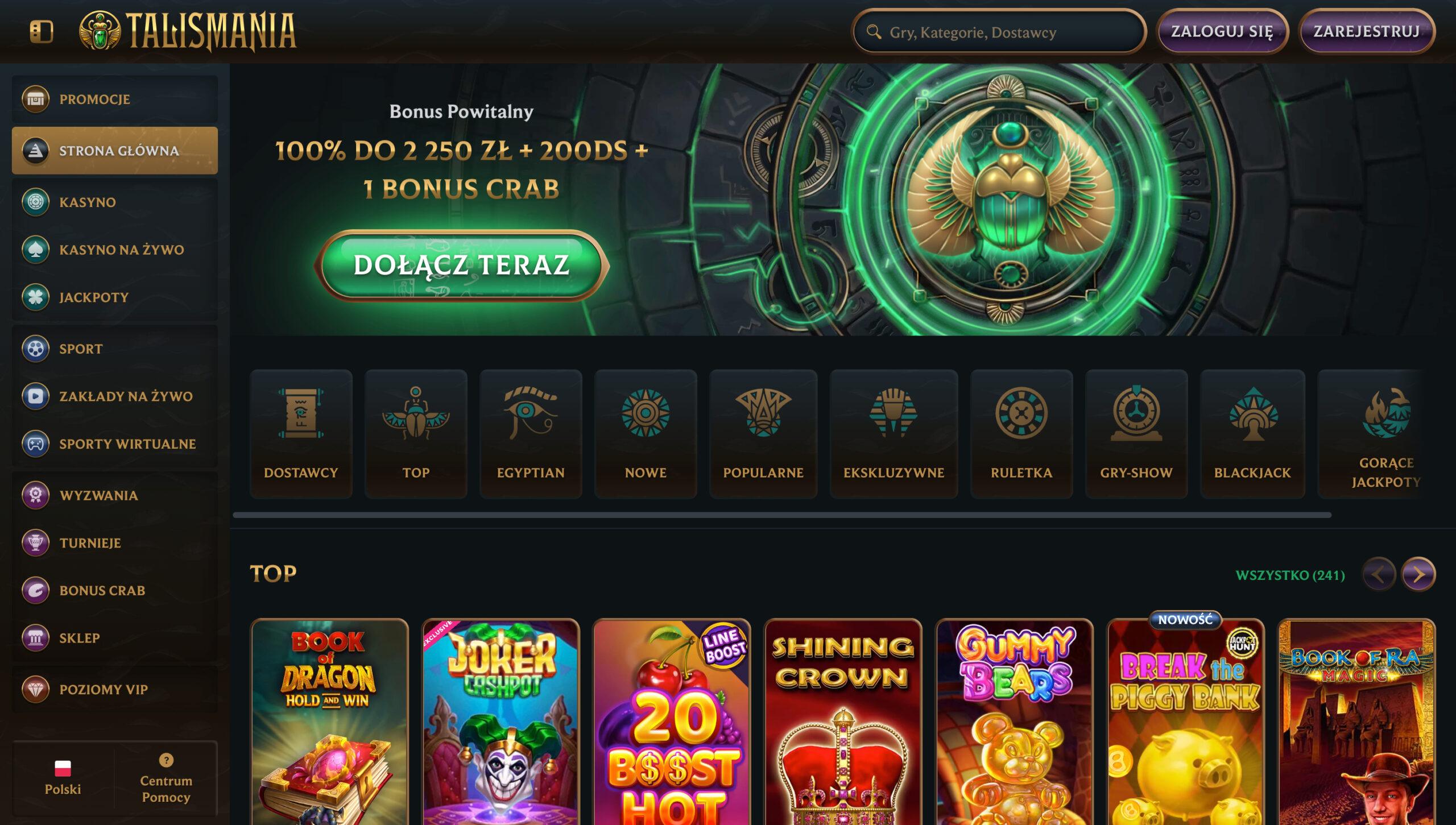 Talismania Casino Screenshot
