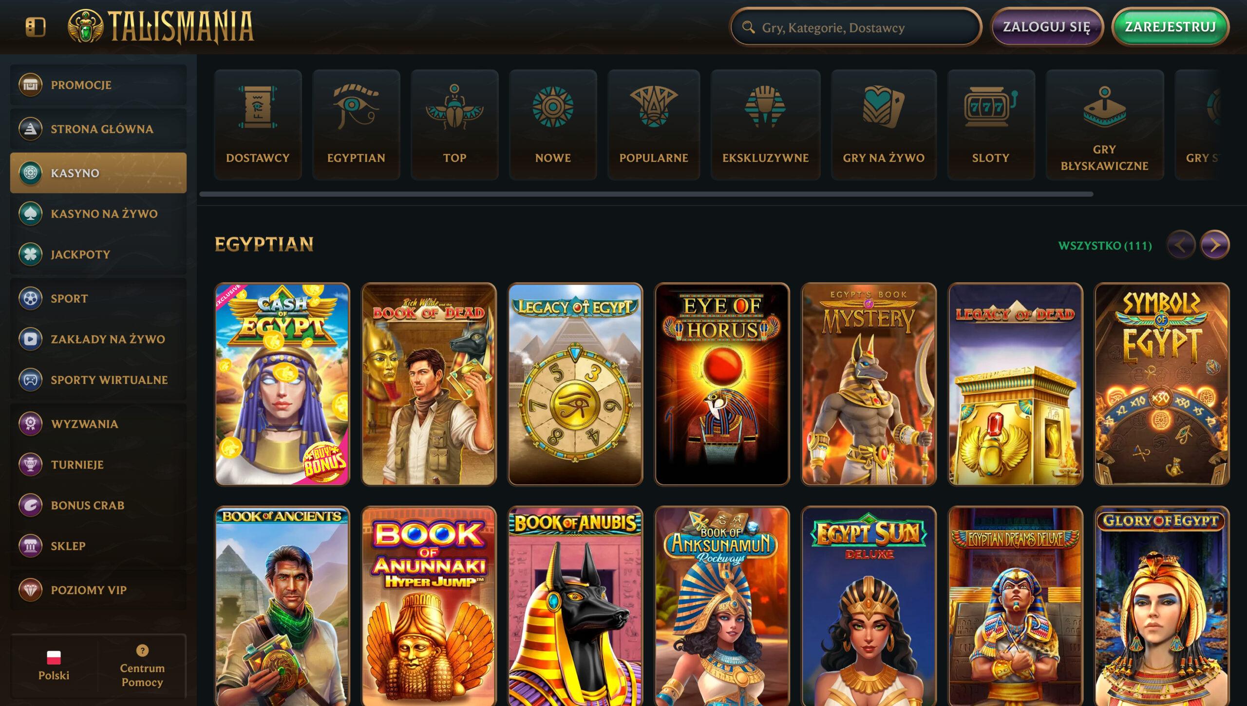 Talismania Casino Screenshot